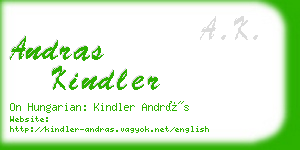 andras kindler business card